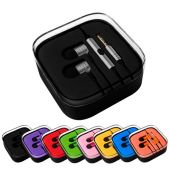 Audifonos Con Manos Libres Y Cables Forrados Colores Amarillo, Azul, Morado, Naranja, Negro, Plata, Rojo, Rosa Y Verde